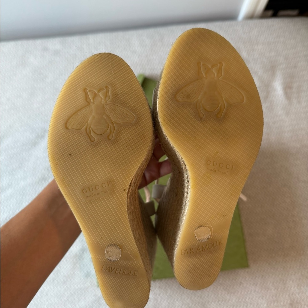 Gucci Women's Leather Espadrilles Sandals - Picture 7 of 10